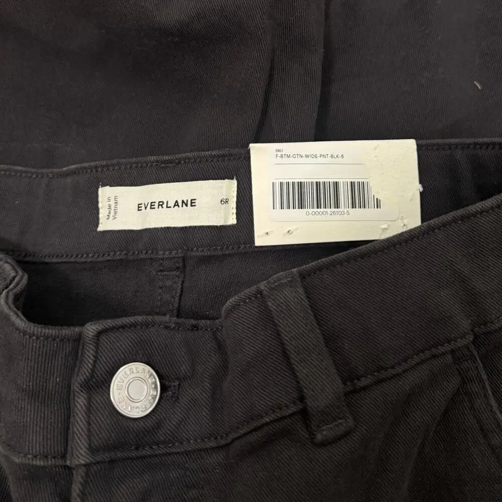 Everlane The Utility High Rise Wide-Leg Pants in Black size 6R New - Picture 8 of 8